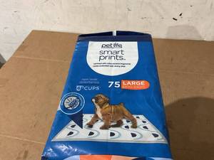lot 244 image: Pet Life Unlimited Dog Pads, Smart Prints, Large, Sunshine & Rainbows Print, 75ct