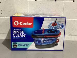 lot 486 image: O-Cedar RinseClean Clean Water Spin Mop and Bucket System  Clean with Clean Water  Removes 99% of Bacteria