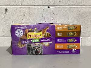 lot 506 image: 16PCS Purina Friskies Pate, Soft Poultry Variety Pack, Wet Cat Food, 5.5 oz Cans