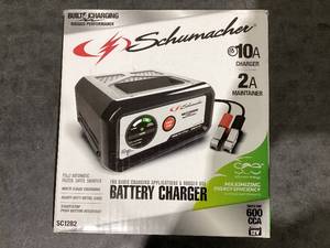 lot 610 image: Schumacher 10-Amp 12V Fully Automatic Battery Charger and Maintainer