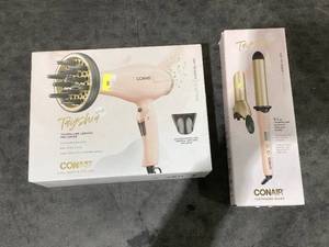 lot 631 image: Tayshia by Conair Blow Dryer & 1 14 Tourmaline Cermaic Curling Wand