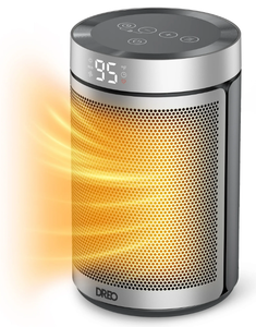 lot 124 image: LOT OF 2 Dreo Space Heaters for Inside, Portable Electric Heater for Home with Thermostat, 1-12H Timer, Eco Mode and Fan Mode