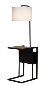lot 144 image: Better Homes & Gardens 54 Matte Black Floor Lamp with Magazine Rack