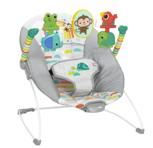 lot 245 image: Bright Starts Playful Paradise Vibrating Baby Bouncer, Unisex, Newborn