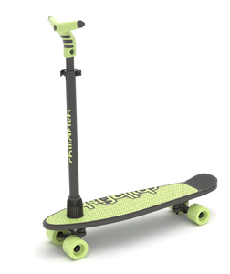 lot 263 image: Chillafish Skatieskootie Customizable Training Skateboard and Lean-to-Steer Scooter with Detachable Stability Handlebar