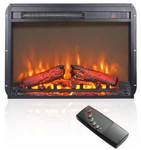 lot 367 image: 23 Electric Fireplace Insert, Electric Fireplace Heater with RemoteTimer, Adjustable 4 Flame Brightness