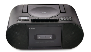 lot 377 image: Onn. Portable CDCassette Boombox with Bluetooth Wireless Technology