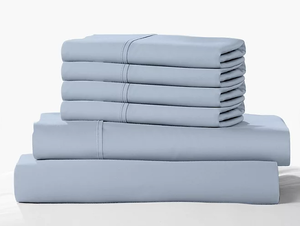lot 517 image: 6PCS King Size Color Sense 1200-Thread-Count Cotton Blend Sheet Set,