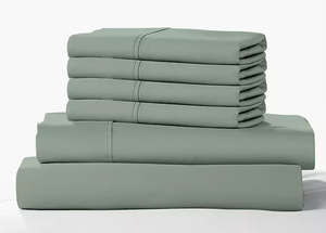 lot 529 image: 6PCS King Size Color Sense 1200-Thread-Count Cotton Blend Sheet Set