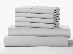 lot 559 image: Queen Size 6PCS Color Sense 1200-Thread-Count Cotton Blend Sheet Set
