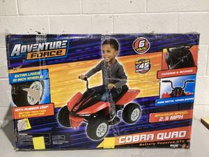 lot 554 image: Adventure Force Cobra Quad 6 Volt Battery Powered Ride-on ATV for Boys and Girls