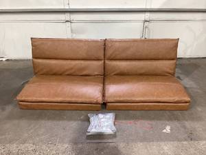 lot 549 image: Opoiar Convertible Armless Futon Sofa Bed,3 Memory Foam Modern Loveseat Couch