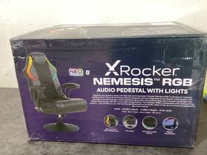 lot 635 image: X Rocker Nemesis RGB Pedestal Gaming Chair