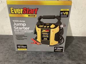 lot 636 image: EverStart Maxx 1000 Amp Jump Starter & Air Compressor