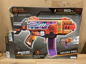 lot 388 image: Adventure Force Tactical Strike Maxim Pro Flywheel Foam Dart Blaster with 15 Half-Length Pro Darts