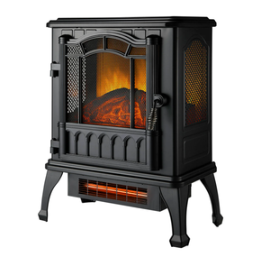 lot 338 image: Mainstays 2-Setting 3D Electric Stove Heater with Life-like Flam