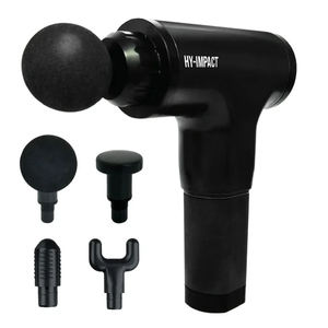 lot 343 image: HY-IMPACT Deep Tissue Cordless Muscle Massager with Four Interchangeable Massaging Heads