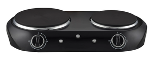 lot 423 image: Mainstays Double Burner, 1800 W, Black Electric Cooktop