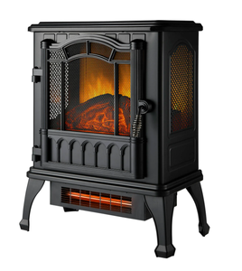 lot 432 image: Mainstays 2-Setting 3D Electric Stove Heater with Life-like Flame