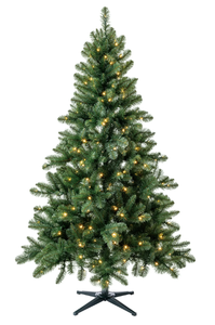 lot 583 image: 6.5 Pre-Lit Windham Spruce Artificial Christmas Tree, Clear LED Lights, by Holiday Time