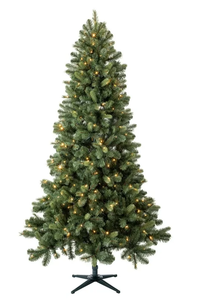 lot 651 image: Evergreen Classics 7.5ft Pre-Lit Benton Pine Artificial Christmas Tree, Color-Changing LED Lights