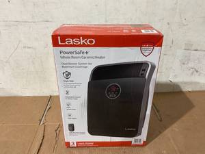 lot 349 image: Lasko 18 1500W Whole Room Ceramic Console Space Heater with Remote