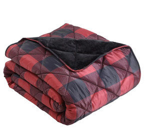 lot 104 image: Coleman Outdoor and Indoor Red and Black Blanket for All Age, Cozy, Warm, Water Repellent, Eazy Care
