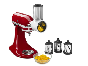 lot 129 image: KitchenAid Fresh Prep SlicerShredder Attachment, White, KSMVSA