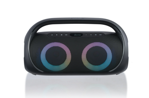 lot 132 image: Onn. Portable FM Boombox with LED Lighting