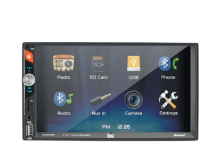lot 616 image: Dual Electronics XVM279BT 7 inch Double DIN Car Stereo with LED Touch Screen, Bluetooth