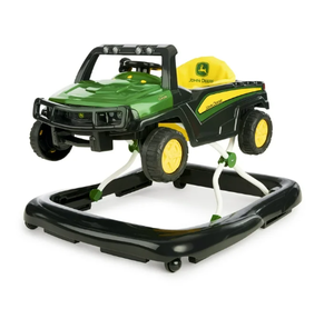 lot 620 image: Bright Starts John Deere Gator 4-in-1 Baby Walker with Removable Steering Wheel, Green
