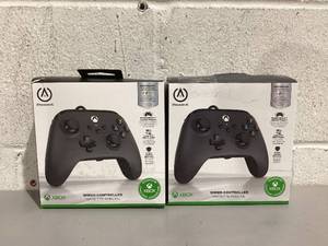 lot 709 image: LOT OF 2 PowerA Wired Controller for Xbox Series XS - Black
