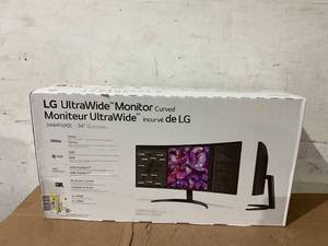 lot 81 image: LG 34 Curved Gaming Monitor - 34 UltraWide WQHD (3440 x 1440) - 100Hz Refresh Rate