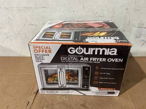 lot 76 image: Gourmia 6-Slice Digital Toaster Oven Air Fryer, with 18 One-Touch Presets & Temp Probe, Stainless Steel
