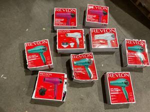 lot 454 image: LOT OF 9  Revlon Hair Dryers