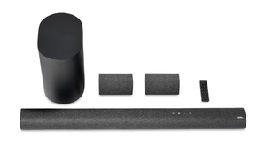 lot 77 image: Onn. 5.1.2 Surround Soundbar with Dolby Atmos,Wireless Subwoofer and True Wireless Satellite Speakers