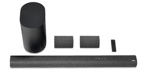 lot 91 image: Onn. 5.1.2 Surround Soundbar with Dolby Atmos,Wireless Subwoofer and True Wireless Satellite Speakers
