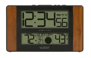 lot 444 image: La Crosse Technology 513-1417CH Atomic Digital Clock with Temperature and Moon Phase