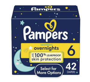 lot 445 image: Pampers Swaddlers Overnight Baby Diapers Size 6
