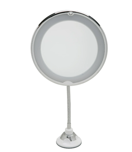 lot 716 image: LOT OF 2 Flex Suction Cup LED Makeup Mirror, 10x Magnification