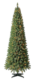 lot 666 image: 7 Pre-Lit Brinkley Pine Artificial Christmas Tree, Clear LED Lights, by Holiday Time