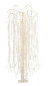 lot 670 image: 6ft Twinkling Willow Tree with Pre-Lit 360 LED White Lights, by Holiday Time