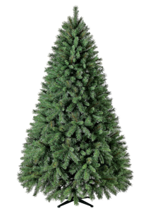 lot 677 image: 7.5ft Unlit Donner Fir Artificial Christmas Tree with Stand, by Holiday Time