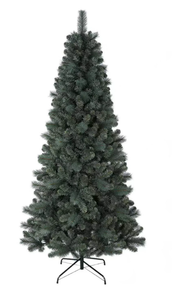 lot 680 image: 7ft Unlit Standford Spruce Artificial Christmas Tree with Stand, by Holiday Time