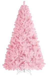 lot 691 image: Yaheetech 7.5ft Pink Artificial Christmas Pine Tree Seasonal Holiday Carnival Home Party Decoration