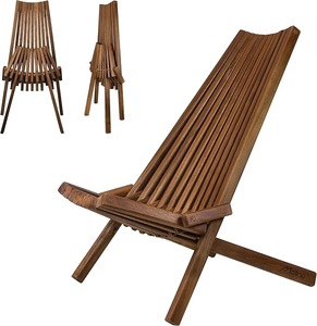 lot 12 image: Melino Wood Folding Lawn Chair
