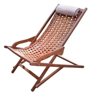 lot 41 image: Eucalyptus Wood Swing Lounge Chair