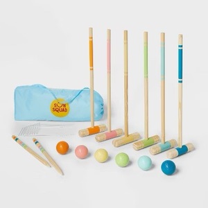 lot 46 image: Sun Squad - Croquet set, 2 Chaise Lounge Pool Chairs