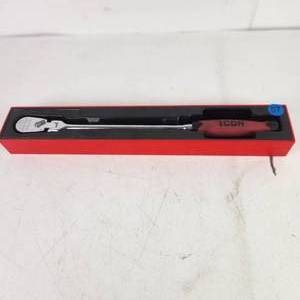 lot 57 image: ICON 12 Drive Professional 90 Tooth Long Reach Flex Head Ratchet 64705 R3LFG Excellent Condition
