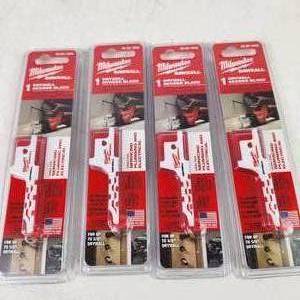 lot 65 image: Lot Of Four New Milwaukee Sawzall Drywall Access Blades 48-00-1640